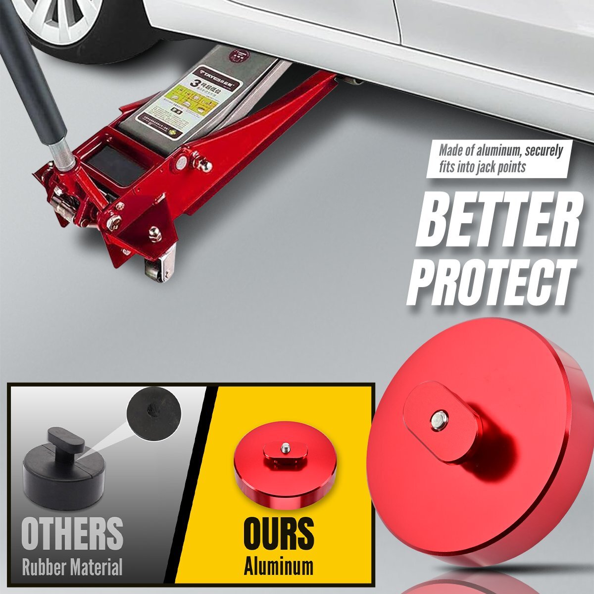 For Corvette C5 C6 C7 C8 Z06 ZR1 Red Leave In Lift Jack Pads Jacking Pucks USA