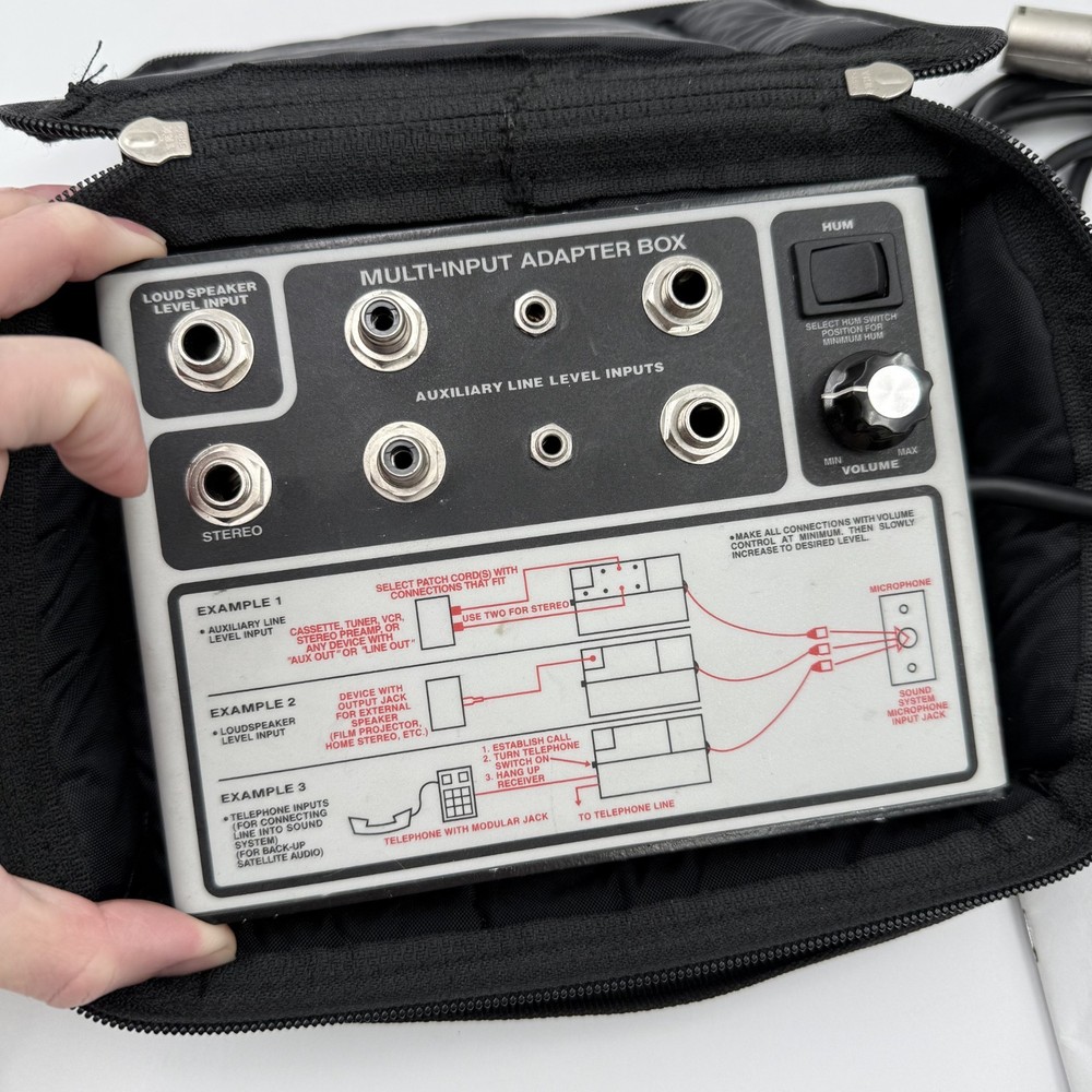 Emtech EJ-10 Multi-Input Crab Box Adapter Box XLR Mic Input Speaker Phone USA