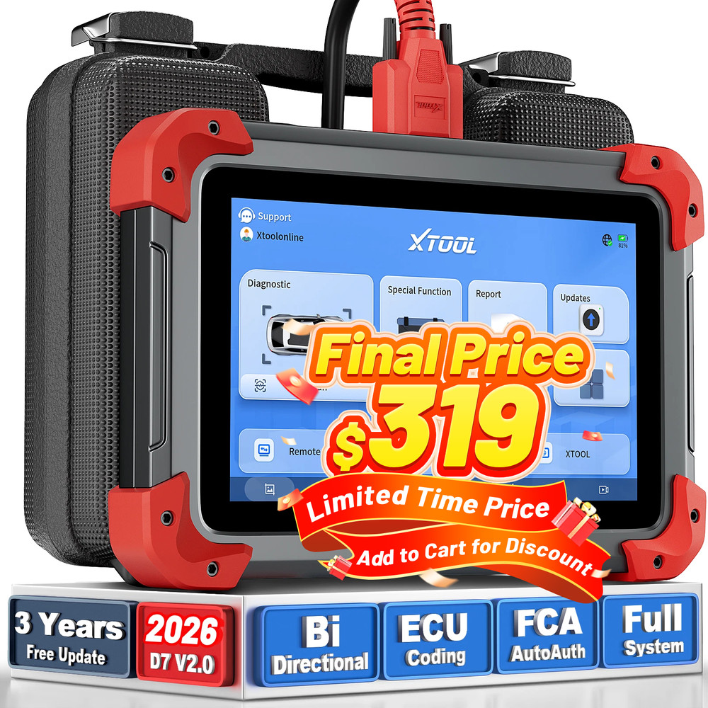 XTOOL D7 V2.0 Auto Full System Dignostic Bi-Directional Tool Key Programmer