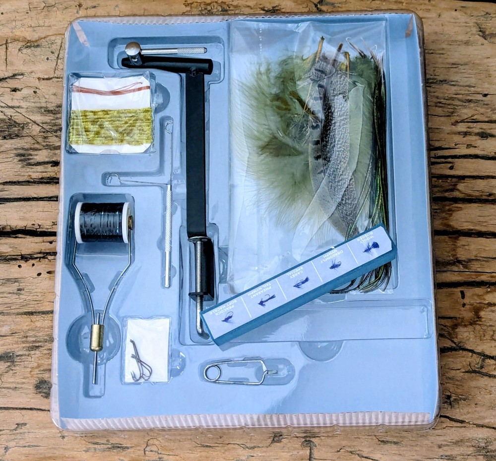 The Complete Fly-Tying Kit: Book, Vise, Tools, Materials, Instructions NOS