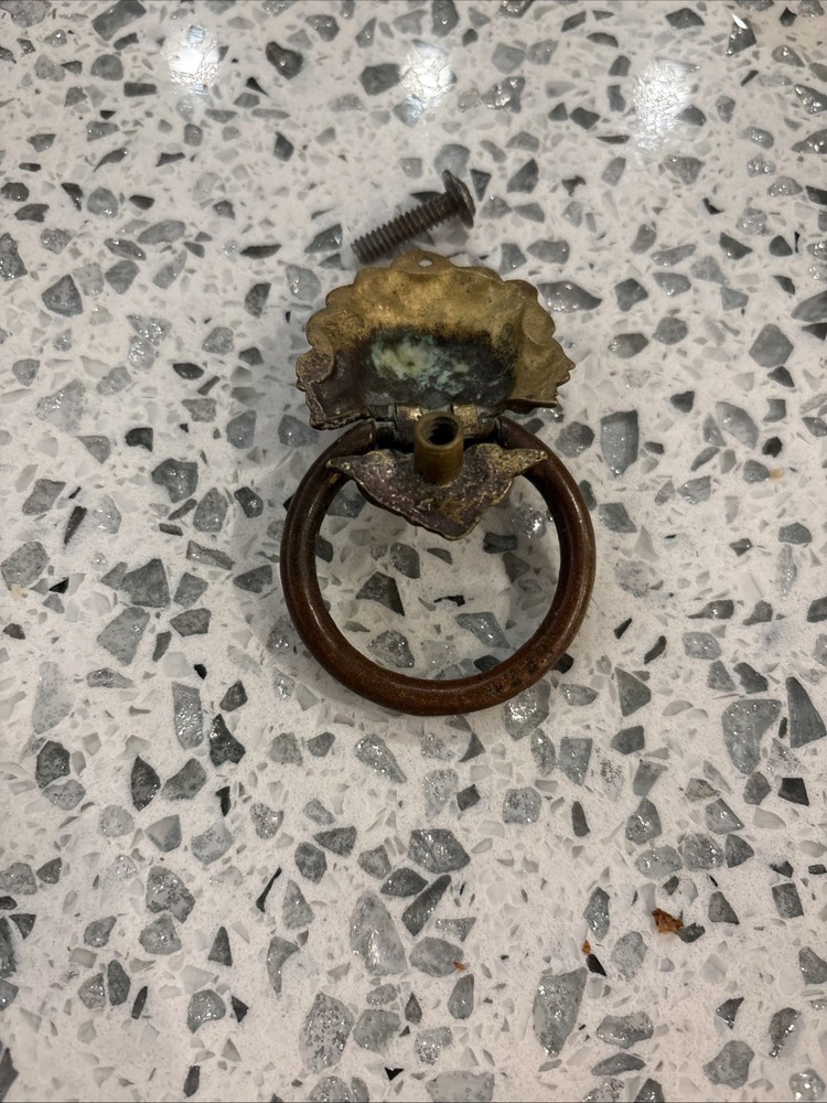 Vintage Brass Lion Head Drawer Pull Handle