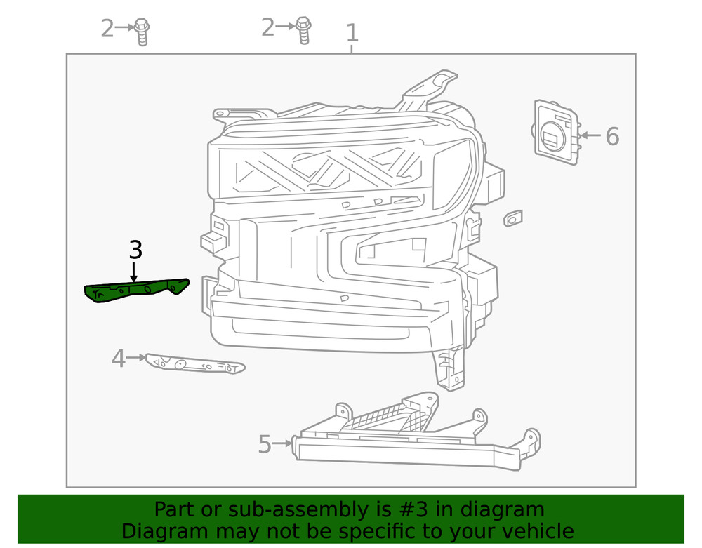 Genuine GM Driver Side Headlamp Bracket 84477894