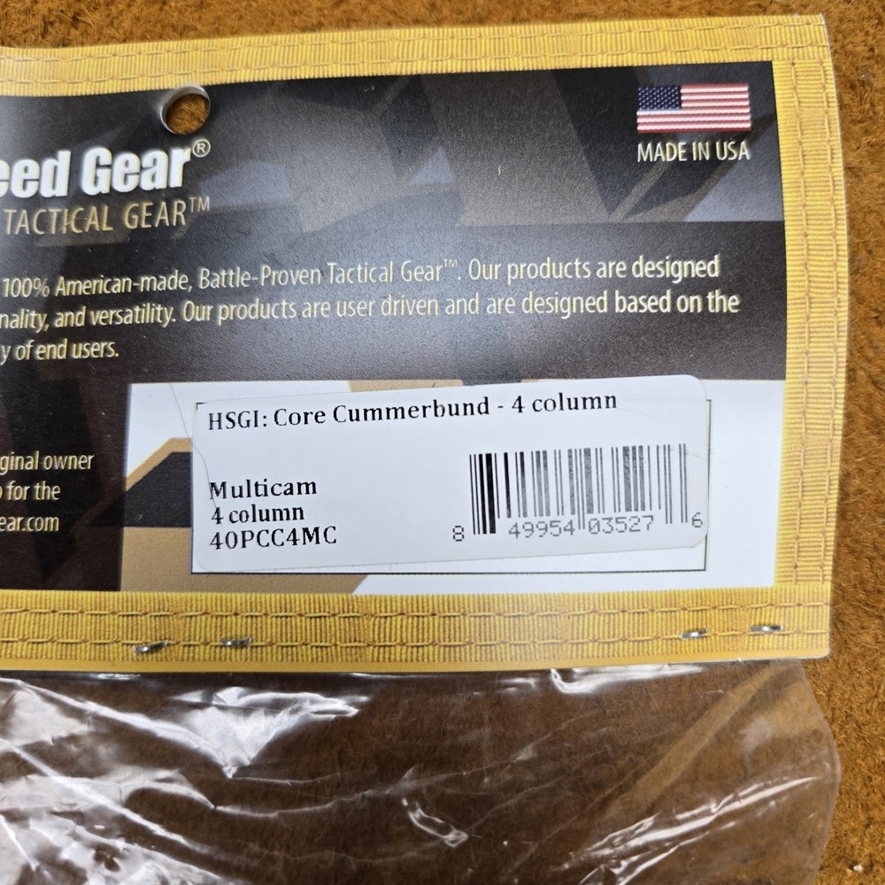 High Speed Gear Core Cummerbund, 4‑Column, Adjustable, multicam