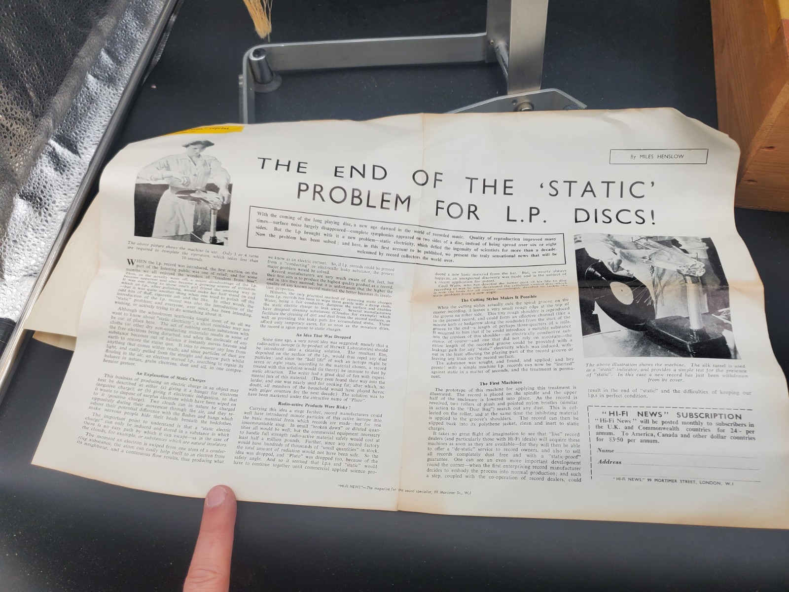 CECIL E. WATTS PARASTAT Record Cleaning Machine