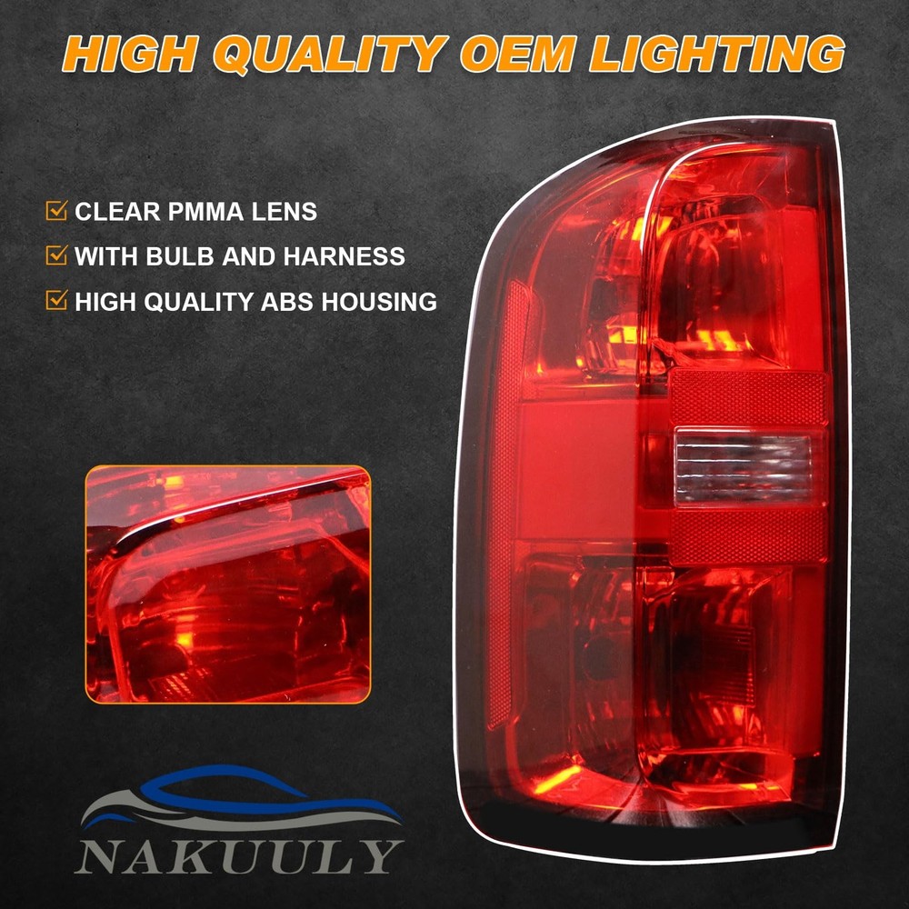 Tail Light Assembly Compatible With 2015-2022 Chevy red Left Driver Side
