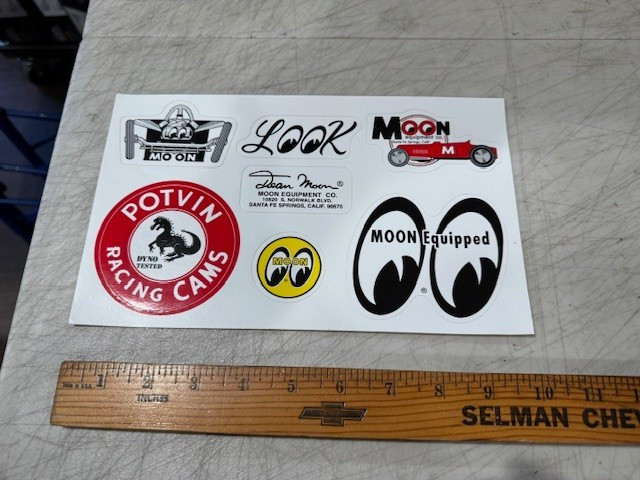 MOONEYES   Assorted Sticker Sheet  MOST FAMOUS DECALS DEAN MOON