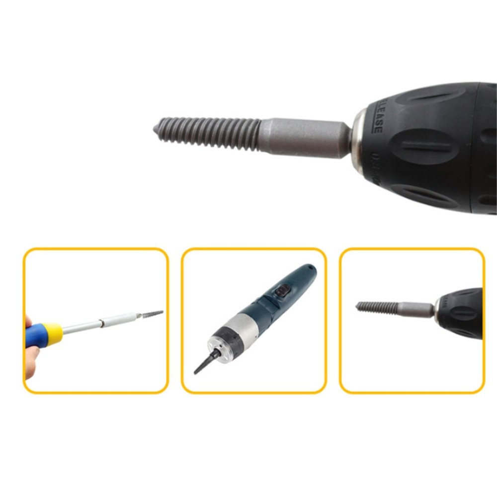 Stud Screw Extractor Remover includes 5 different-sized headless screws
