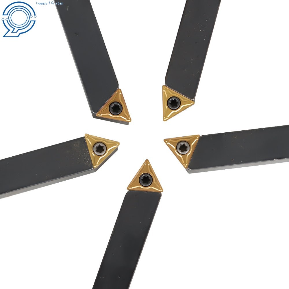 5 Pack 3/8" Carbide Indexable Turning Tool Lathe Tool Bit With Carbide Inserts