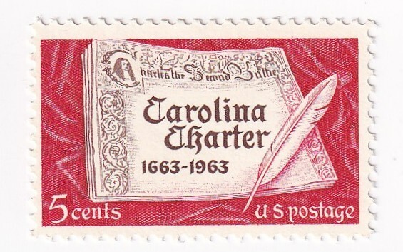 STAMP US SCOTT 1230 "Carolina Charter" 5 CENT 1963 MNH