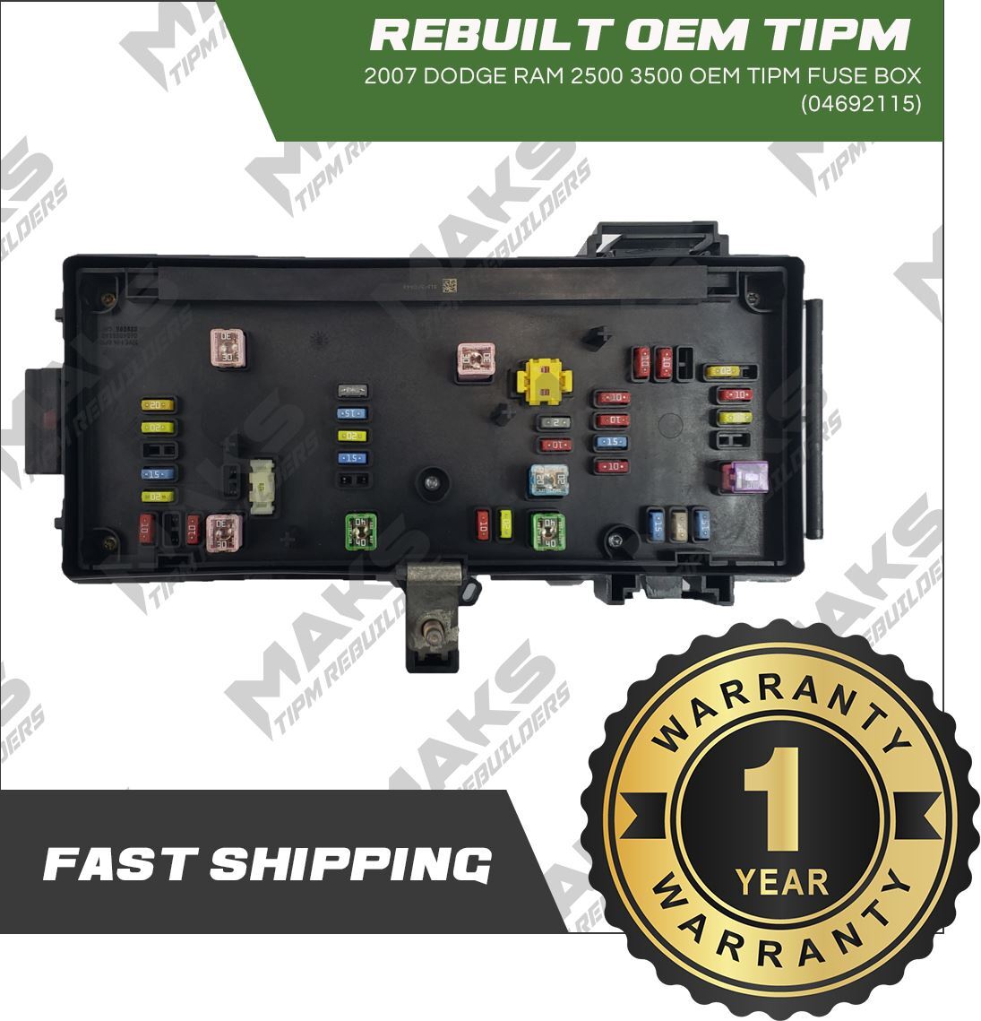 2007 Dodge RAM 2500 3500 Diesel OEM Rebuilt TIPM Fuse Box 04692115