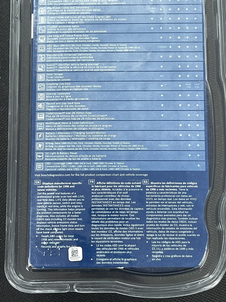 BOSCH OBD II 1150 Info Scan OBD2 CAN Eng Trans ABS Graph & LIVE DATA Scan Tool