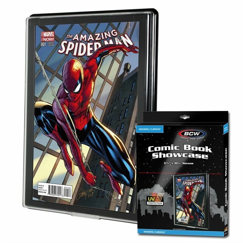 5 BCW Current Comic Book UV Resistant Black Showcases