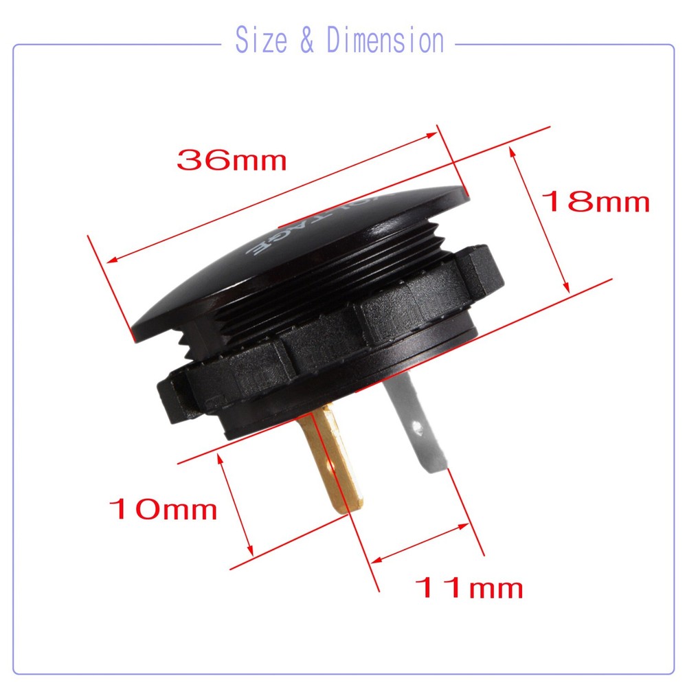 DC 12V-24V LED Panel Digital Voltage Volt Meter Display Voltmeter Motorcycle Car