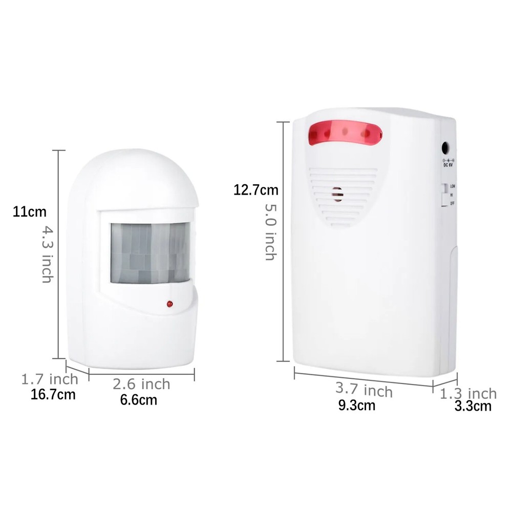 New 110db Infrared Motion Sensor Home Garage Alert Security System