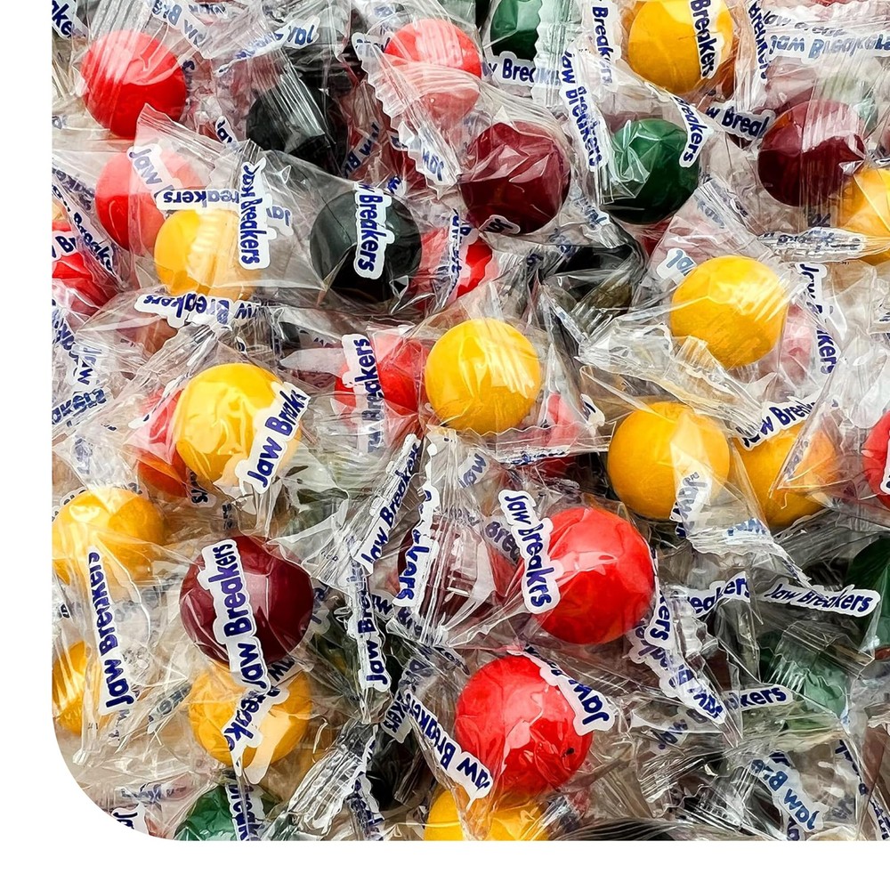 Jaw Breakers Hard Candy  3 Pound Bulk Pack About 230 Count  Individually...