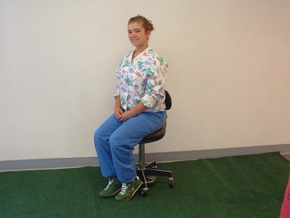 Foot Adjustable Medical Stool with Back
