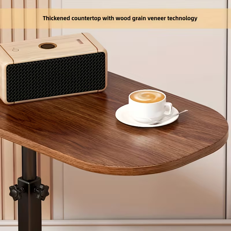 Adjustable Rolling Laptop Desk Table Mobile Foldable Computer Stand for Bed Sofa