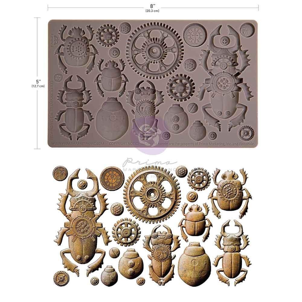 Prima Marketing - Finnabair Mould - Steampunk Beetles, 951436