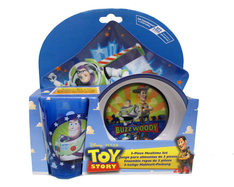 Toy Story Mealtime Dinnerware Set Includes Plate Bowl and Cup by Disney-New!