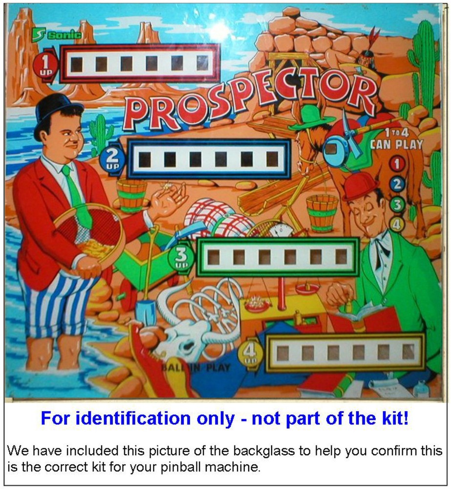 1977 Sonic Prospector Pinball Rubber Ring Kit