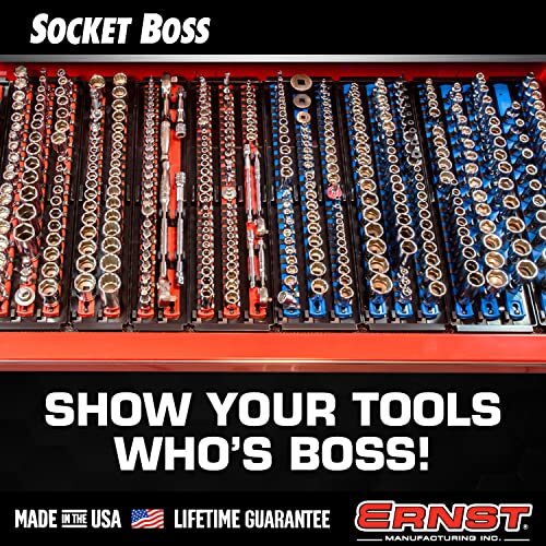 A Versatile 3-Rail Multi-Drive Socket Organizer Tool Tray, Rails are 13-Inch in