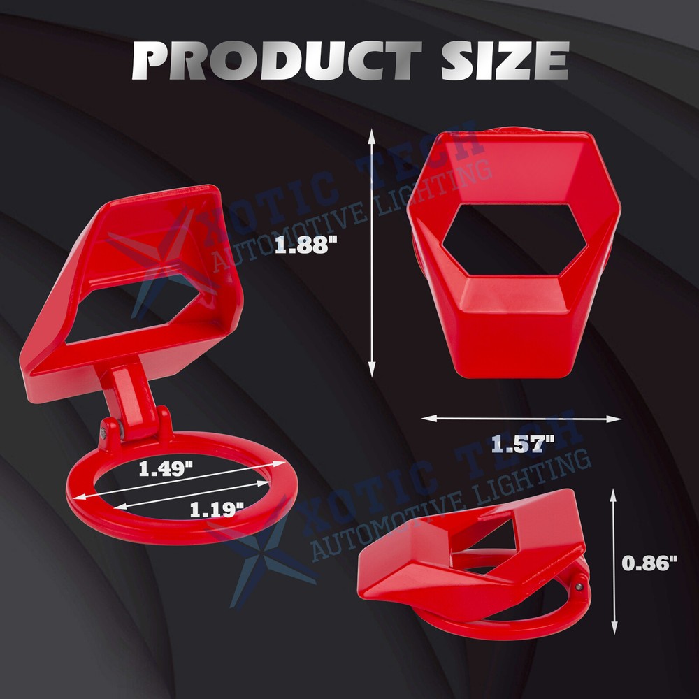 Gloss Red Engine Start Stop Push Button Switch Decor Cover Trim Car Accessories