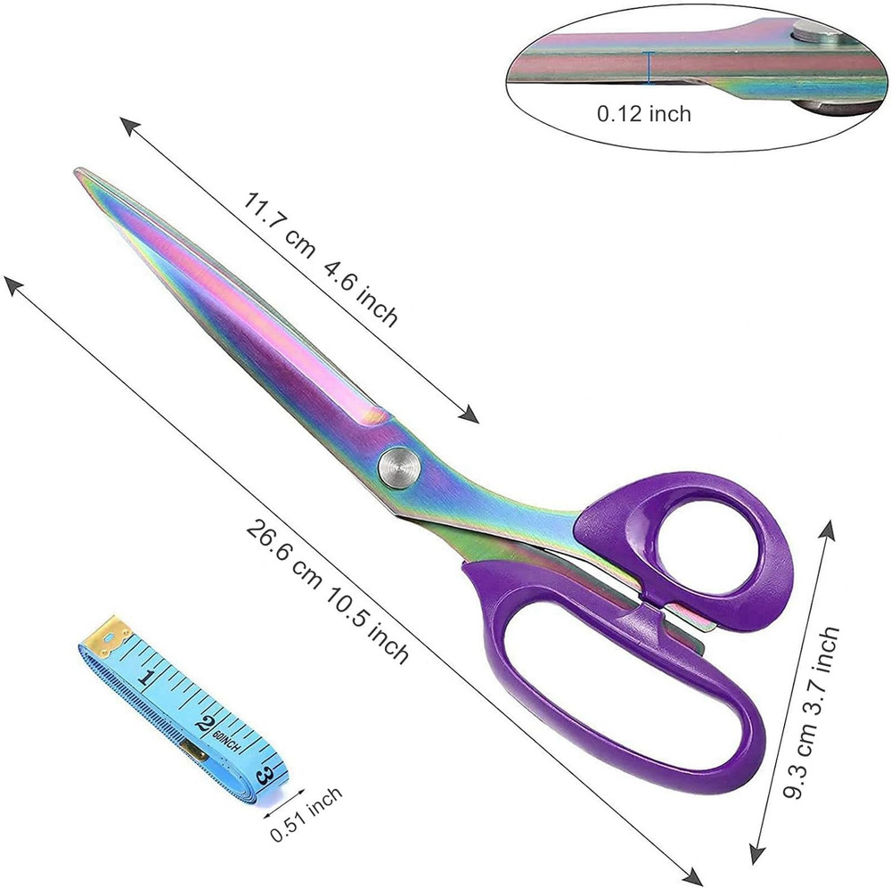 Fabric Scissors Professional Tailor Scissors Multifunctional Ultra-Sharp Ti...