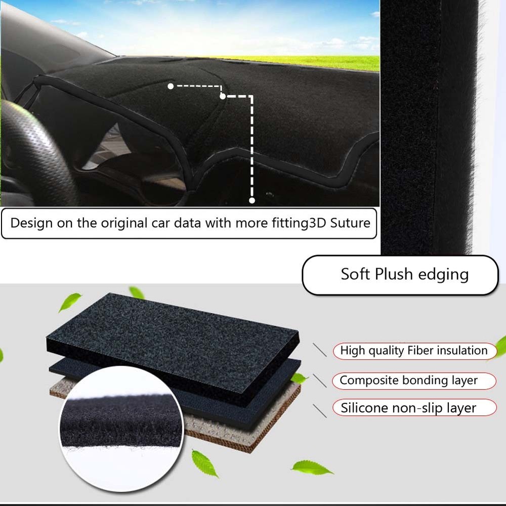 Dashboard Dash Mat Sun Protector Cover Pad Cushion For Ford Mustang 2015-2017