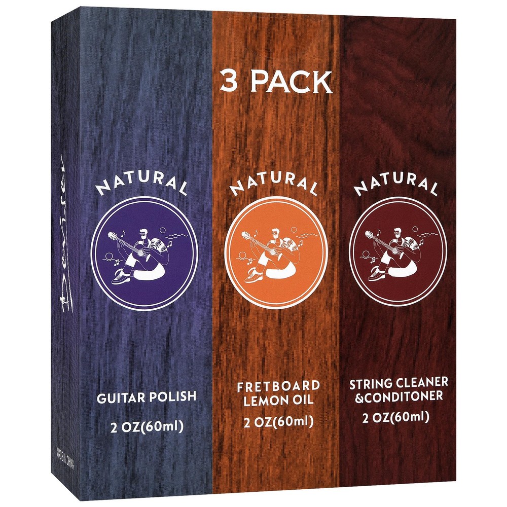 Deviser Guitar Cleaning Kit, Lemon Oil, Polish, String Cleaner, Winder,