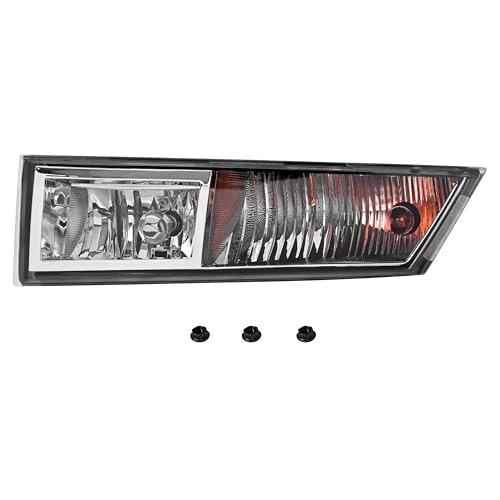 Fog Light Left Side Halogen Clear Lens Compatible with 2007-2014 Cadillac