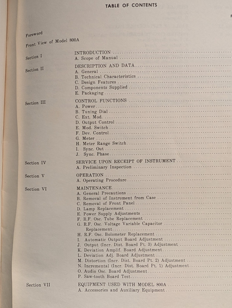 Edison Electronics 800A RF Signal Generator