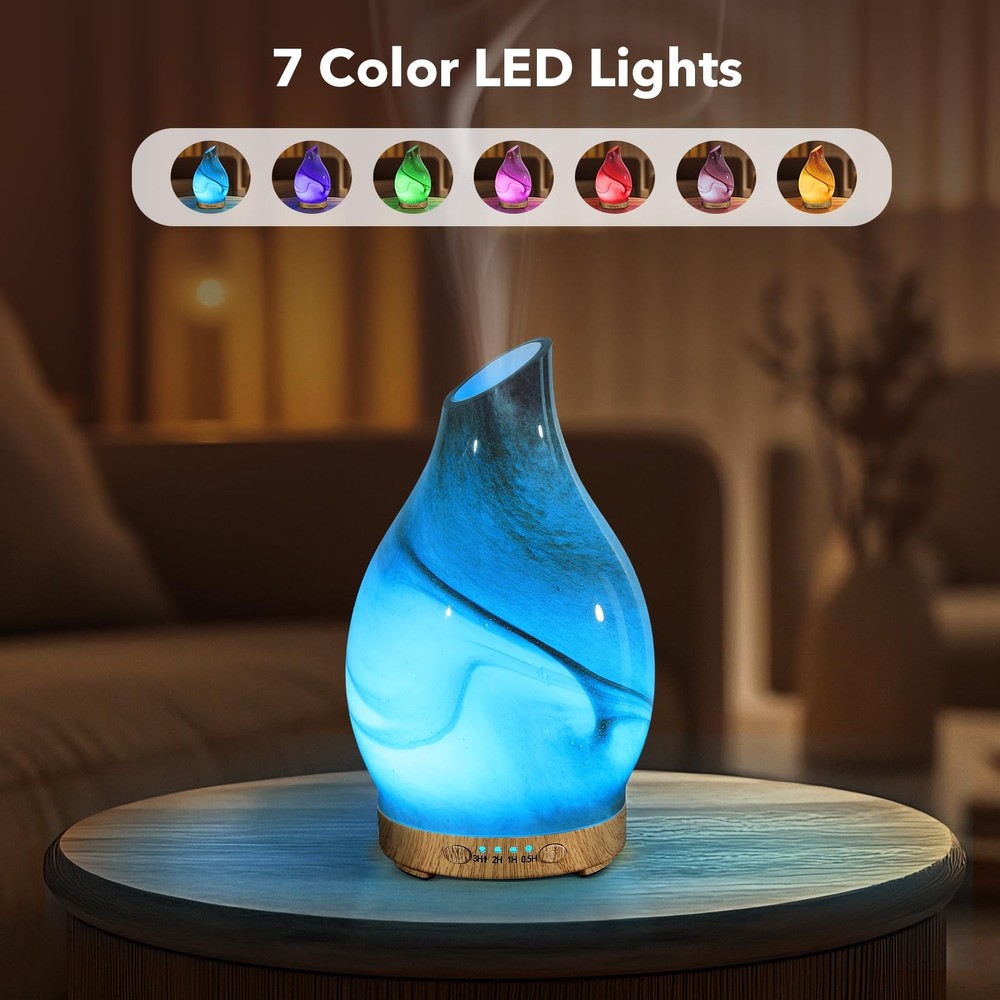 JOYOLO Essential Oil Diffuser, 120 ml Glass Aromatherapy Diffuser Dessert