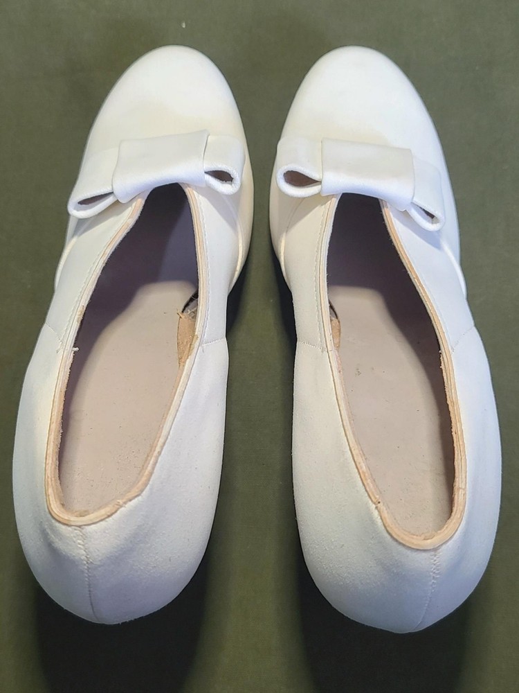 WWII Women's White US Marine Corps Bow Pump Shoes in Box Uniform USMC WAVES 7