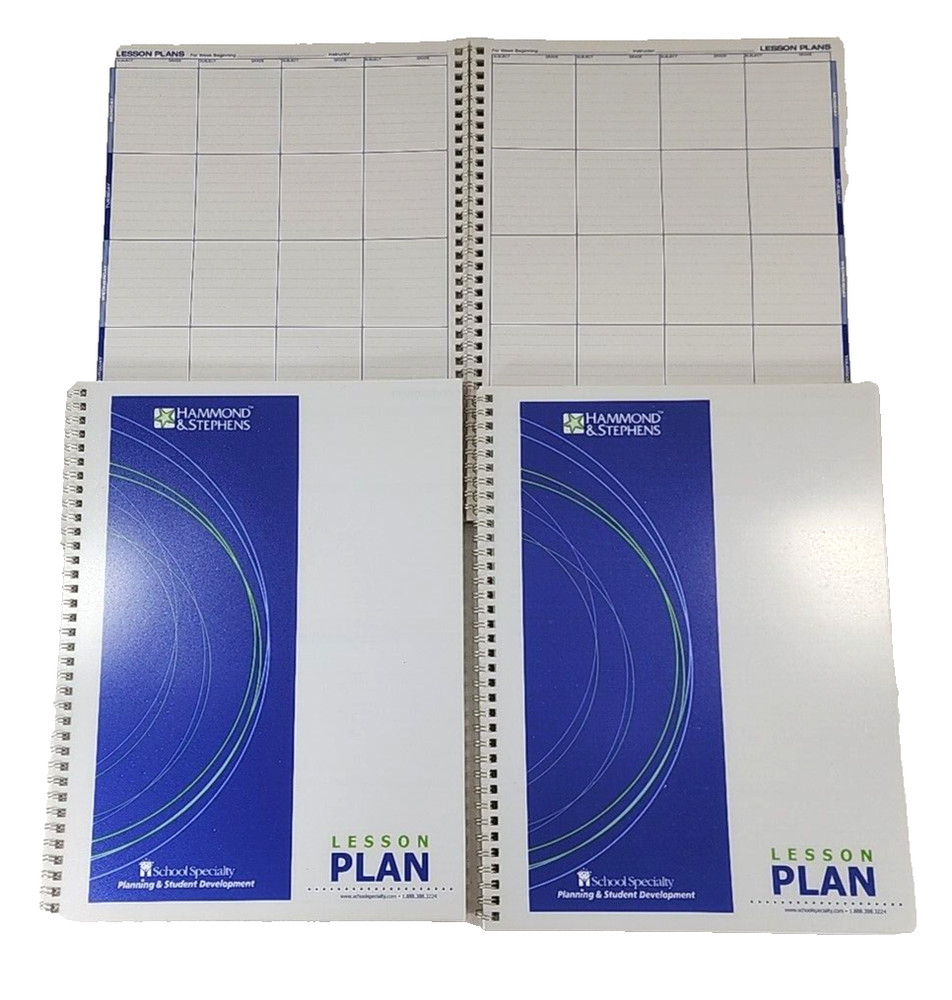 3-Hammond Stephens Lesson Plan Book 1473705 0456-8 Wire Bound 8 Subject 40 Weeks