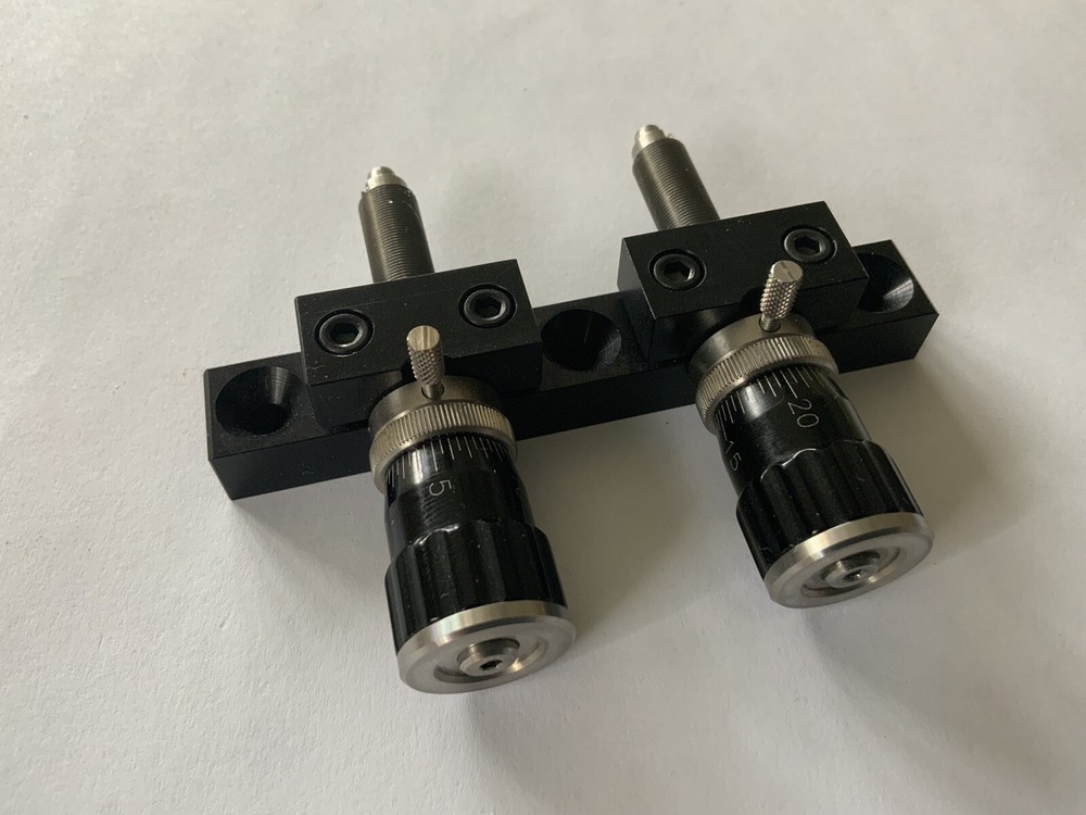 Dual Single Axis Precision Micro Position Units With Mounting Blocks
