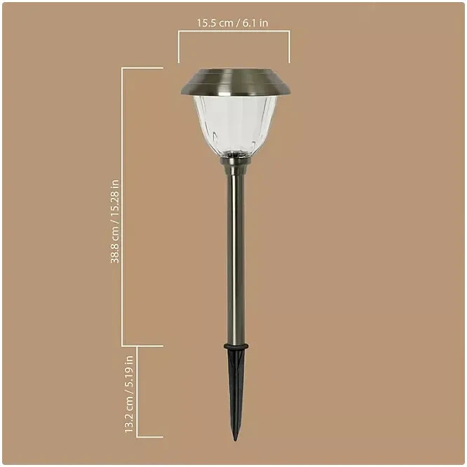 Member's Mark 5-Piece LED Solar Path Lights, Stainless Steel