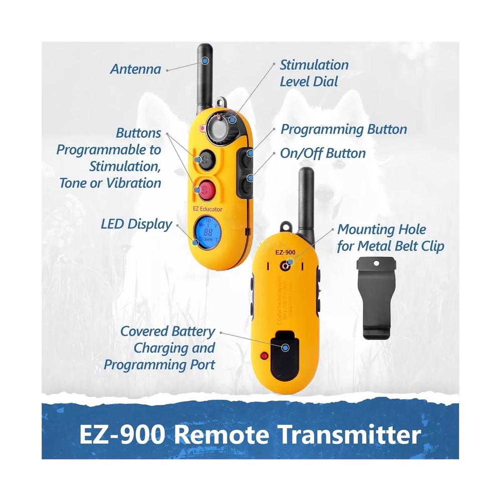 E-Collar Easy Educator EZ-900 TRANSMITTER ONLY LAVENDER FREE Clicker!