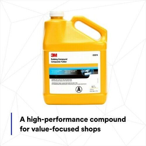 3M 05974 Rubbing Compound, Tan, Liquid, 1 Gallon