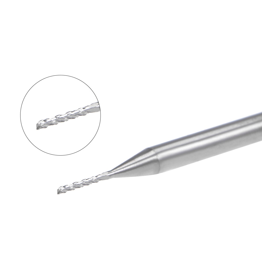 10Pcs 0.8mm Carbide End Mill Engraving Cutter Router Bits 1/8" Shank