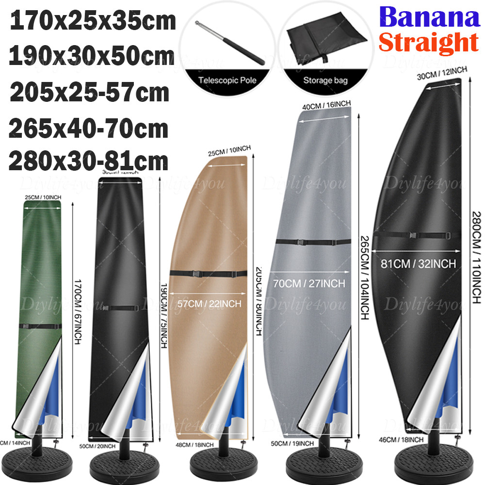 Heavy Duty Outdoor Patio Umbrella Protective Cover Waterproof Canopy 6-13'ft USA