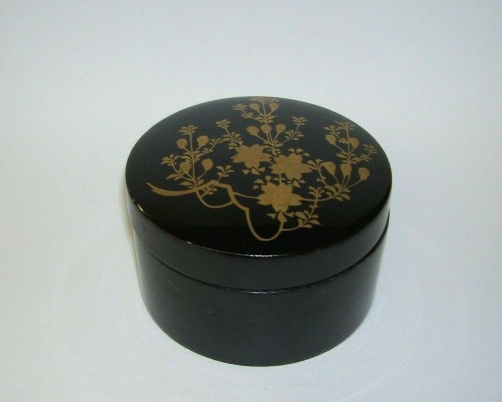 Black Powder Box Gold Detailing