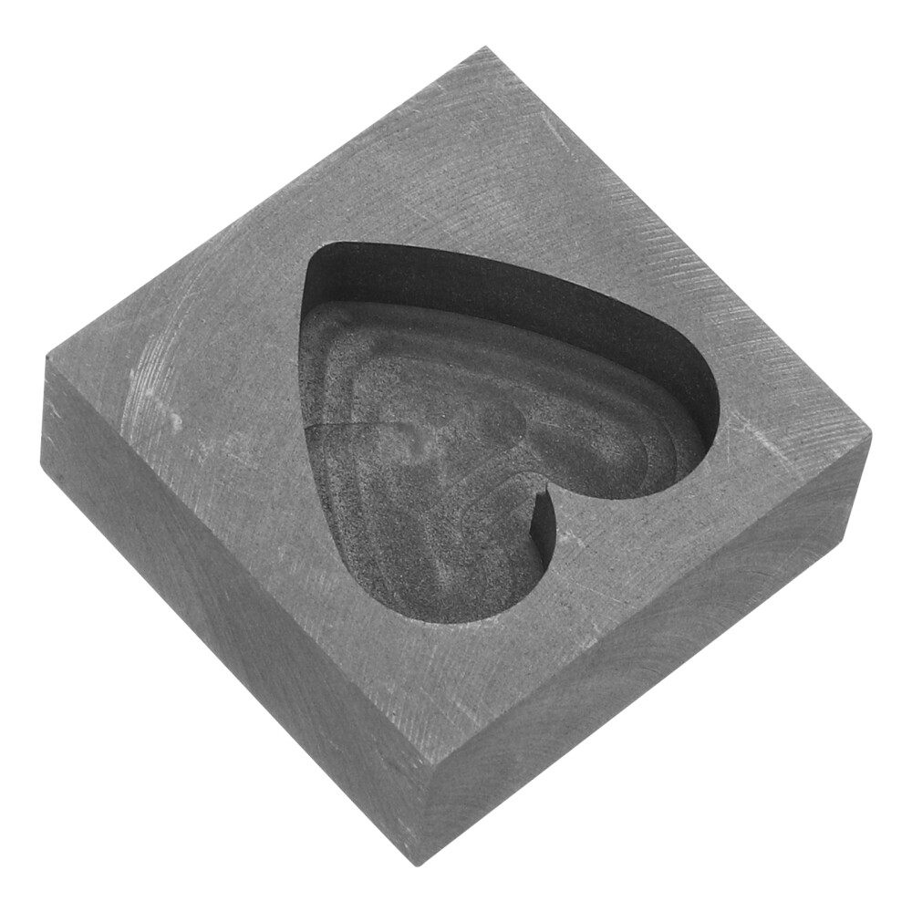 Graphite Molds for Casting Refining Scrap Heart Shaped Ingot Manual Gold Model