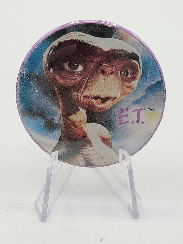 1982 E.T. ET Pin The Extra Terrestrial Pinback Button 2.25", Universal Studios