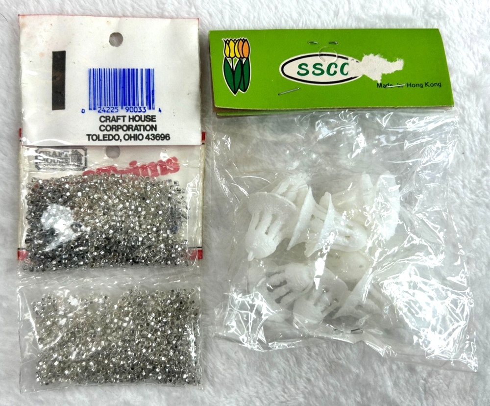 Crafting Lot Assorted Miniatures Bells Glitter Sequins Fruit Baskets & More C3