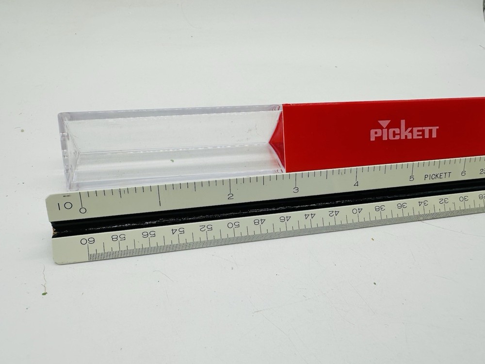 Pickett Architecture Scale 234-E Drafting Drawing Ruler 3 Sided 234E Engineer