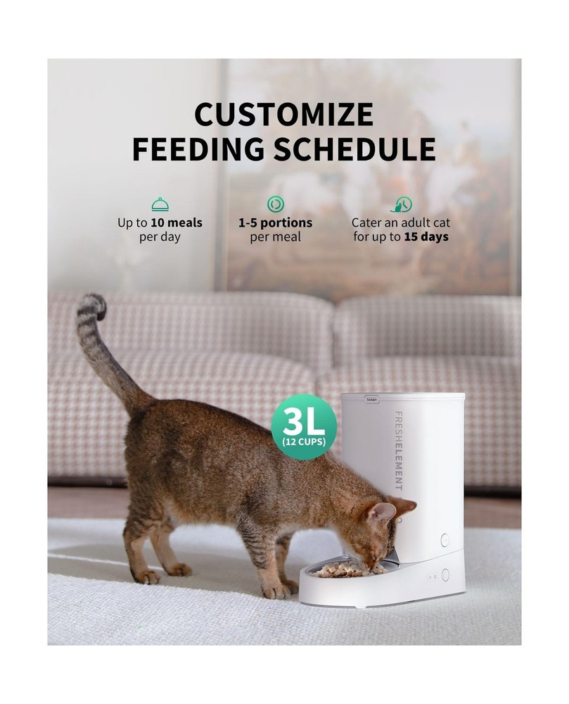 PETKIT Automatic Cat Feeder, 2.4G WiFi Automatic Dog Feeder, App Control Pet ...