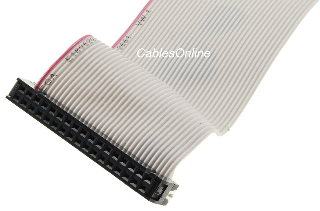 36" Universal 34-Pin Floppy Drive Ribbon Cable for 3.5" and/or 5.25" Drives