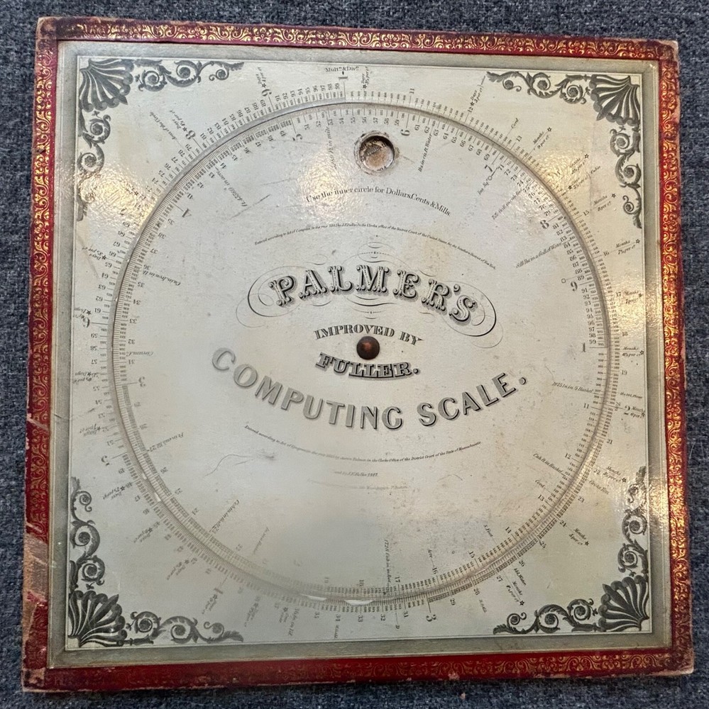 Antique Fuller's Computing Time Telegraph / Palmers Computing Scale @ 1847
