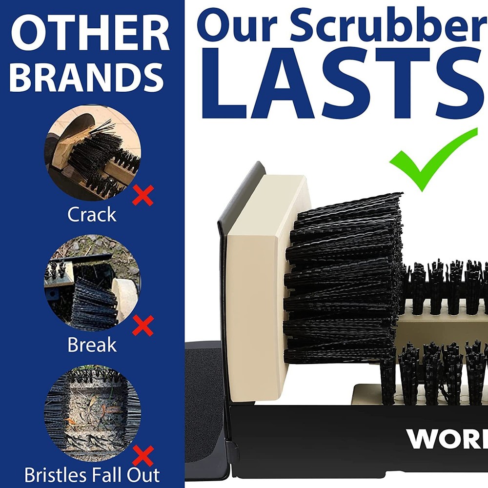 WORKPRO Boot Scrubber Heavy Duty Boot Cleaning Scraper Brush Shoe Mud Clean Tool