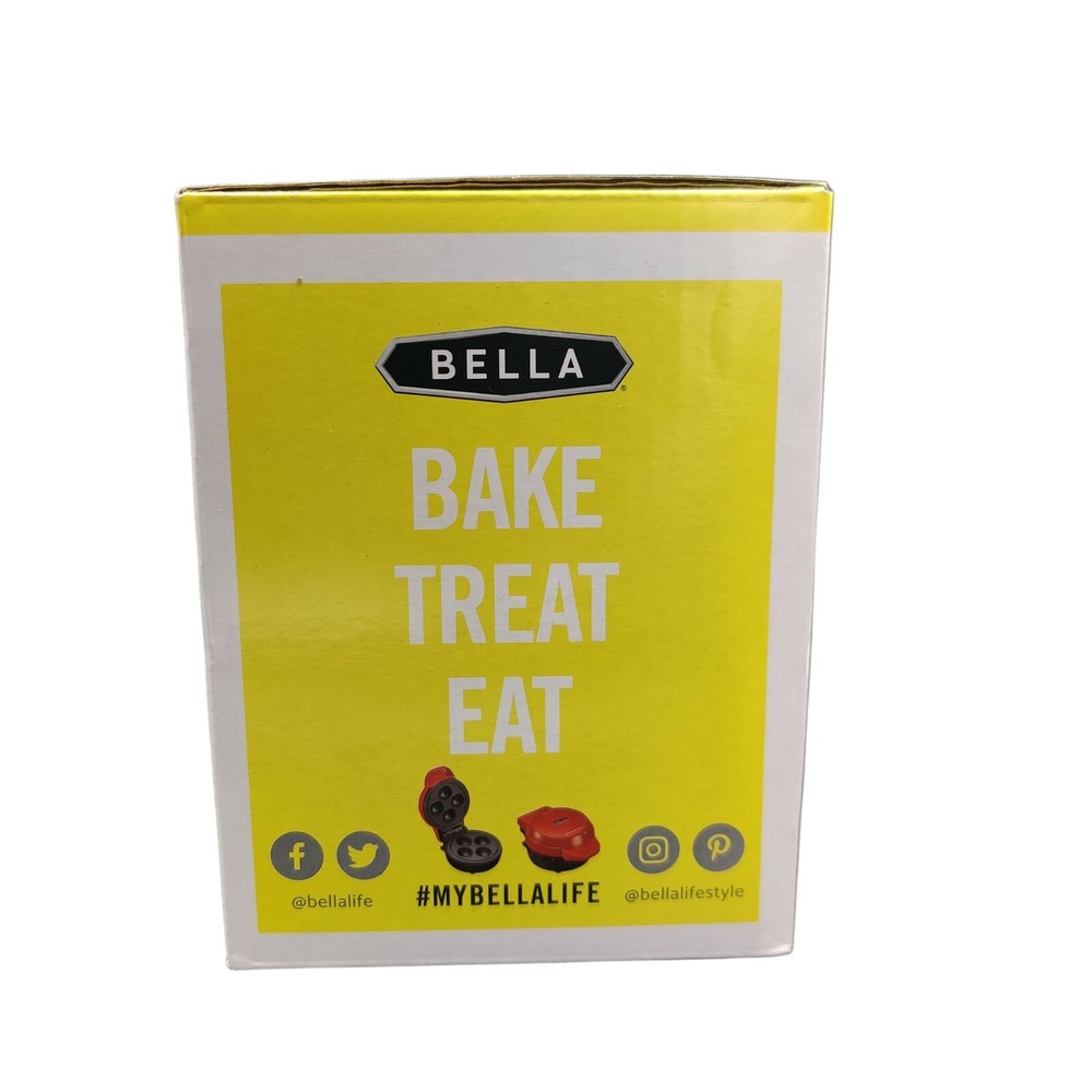 Bella Mini Cake Pop Maker Red Nonstick Cooking Compact Easy Store 350 Watts